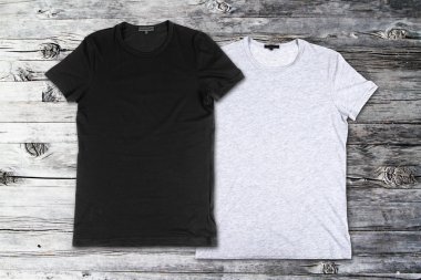 Blank black and gray t-shirts clipart
