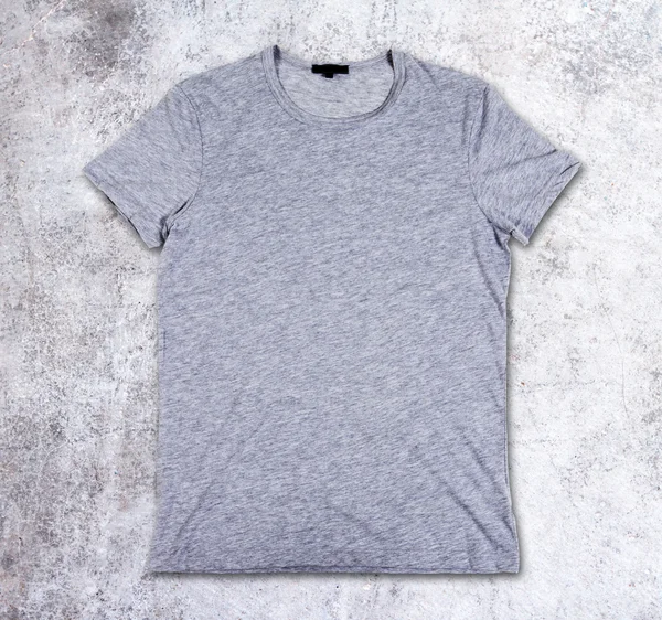 Camiseta gris en blanco —  Fotos de Stock