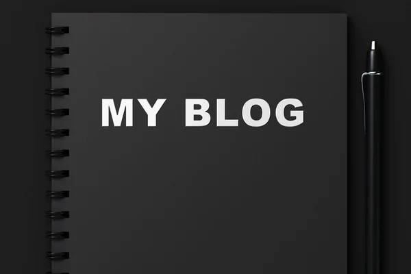 Mi Blog Diario negro — Foto de Stock