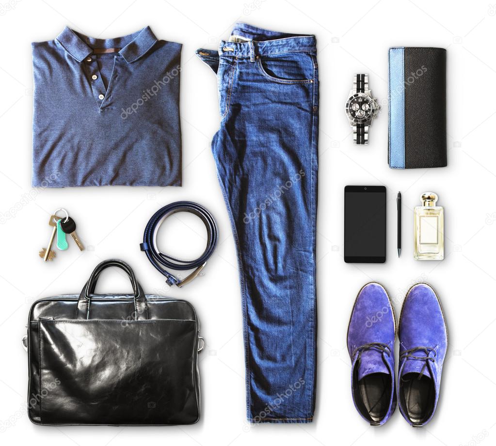 Set of men's clothing and accessories