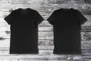 Blank black t-shirts clipart