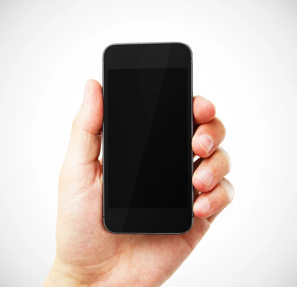 Hand with empty phone — Stock Photo, Image