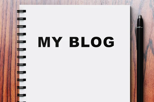 Diary with my blog inscription — Stockfoto