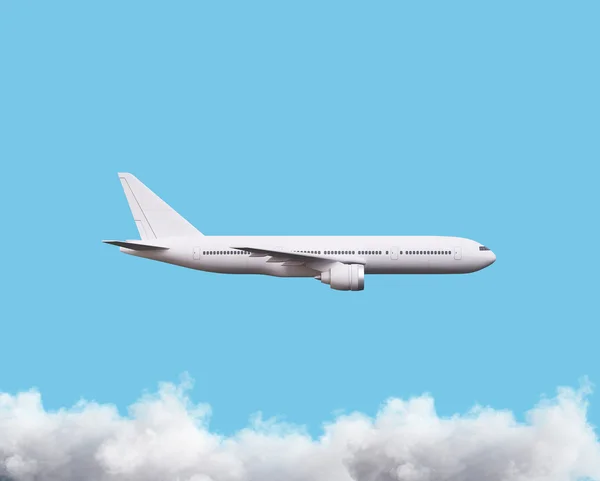 Big airplane in sky — Stock Photo, Image