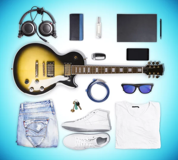 Guitar, wear and accessories — Stock Photo, Image