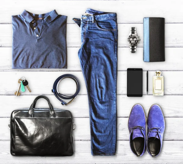 Set of male clothing and accessories — Stock Photo, Image