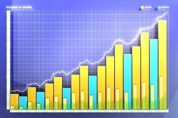 Illustration der finanziellen Graphik — Stockfoto