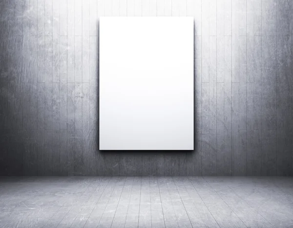 Blank frame in empty room — Stock Photo, Image