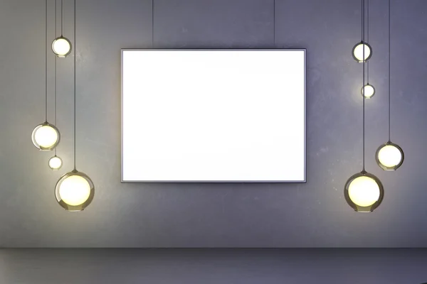 Blank frame with lightbulbs — Stock Photo, Image