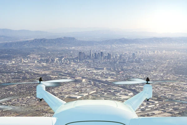 Drone gör bilder av staden — Stockfoto