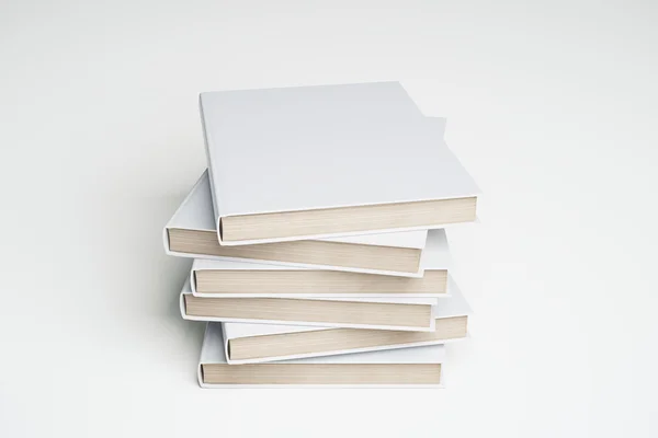 Pila de los libros blancos — Foto de Stock