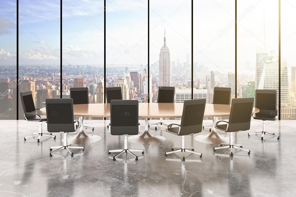 Conference room with round table