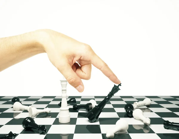 Creative Chess Board White Background Mock Place Match Battle Concept Stock  Photo by ©peshkov 552401252