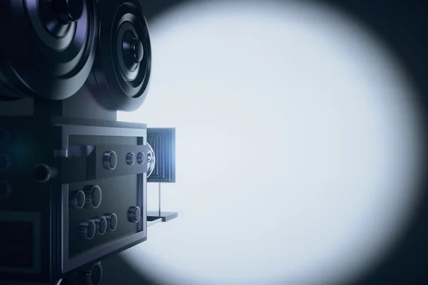 Oldtimer-Filmkamera im Einsatz — Stockfoto