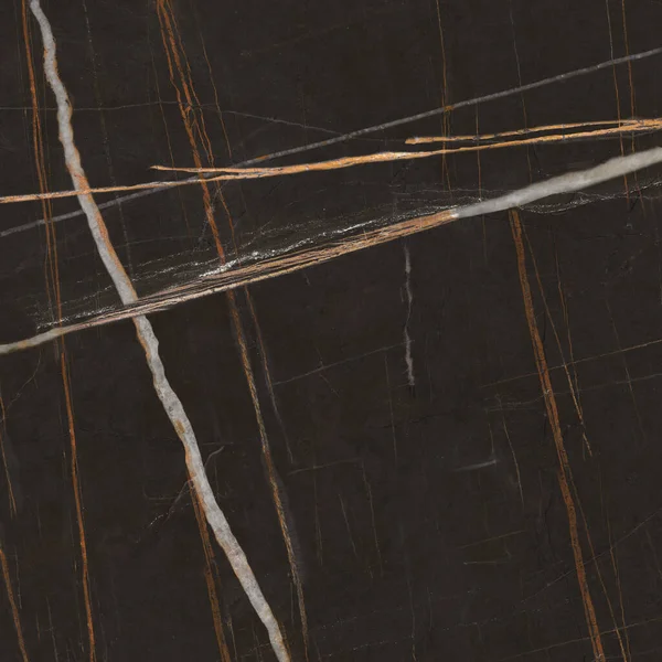 Schwarzer Mirage Calcit Natürlicher Marmor Mit Poliertem Finish Hochauflösendes Bild — Stockfoto