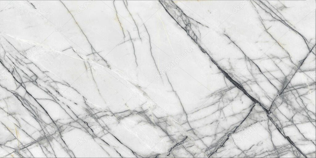 Calacatta marble design with natural veins gloss finish  