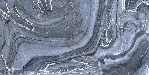Bläuliche Farbe Poliert Finish Stein Effekt Natürliche Marmor Design Textur — Stockfoto