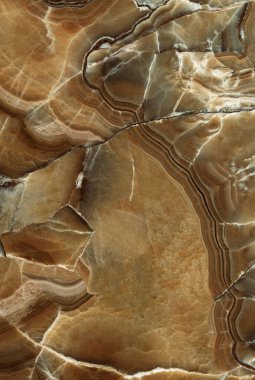 Doğal doku taş efektli kahverengi akik mermeri cilalanmış yüzey