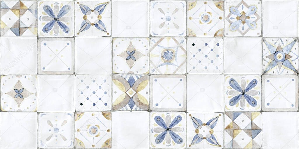 white color square pattern with wall tiles and wall tiles design