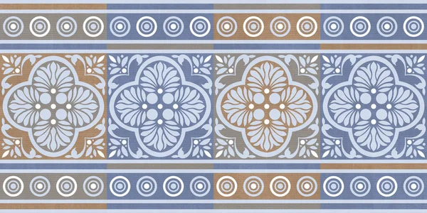 Patrón Diseño Mano Alzada Multicolor Para Azulejos Pared Uso Papel —  Fotos de Stock