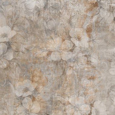 kahverengi renk çiçek deseni kabartma efekti duvar taşı ve duvar kağıdı için kullanılıyor 