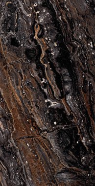 Duvar ve döşeme döşemeleri için doğal desenli koyu kahverengi mermer tasarımı