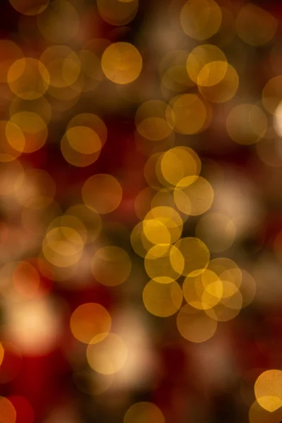 Bokeh Dark Colors Dark Christmas Bokeh Red Orange Bokeh Garland — Stock Photo, Image