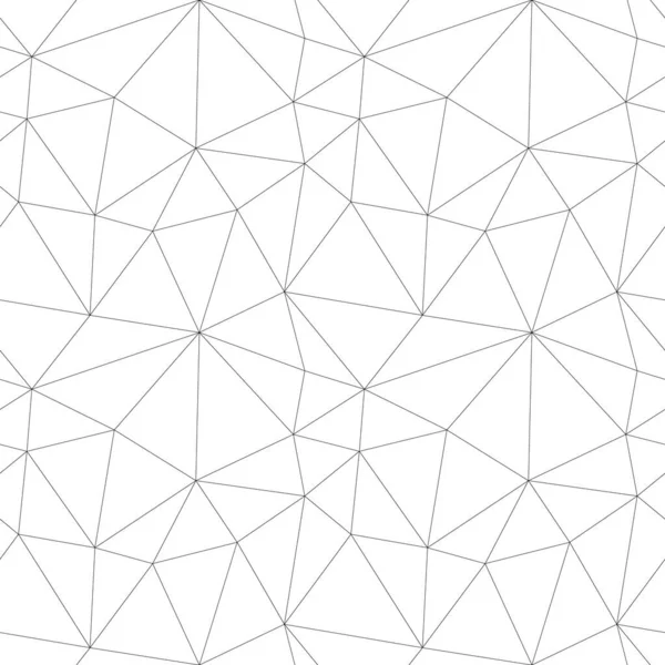 Abstrakt sömlös polygonal bakgrund med tunna svarta linjer. Vit bakgrund med ett geometriskt mönster. Bakgrund till webbplatsen, omslag till bärbara datorer, böcker och tidskrifter. Illustration av vektorbeståndet — Stock vektor