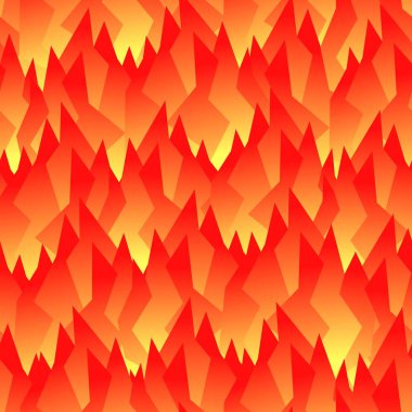 Kusursuz bir soyut desen, aleve ya da parlak sonbahar yapraklarına benzer. Kırmızı ve turuncu gölgeler. Kumaş, web sitesi, kapak, giysi, ambalaj için parlak desen.