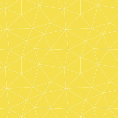 İnce beyaz çizgileri olan soyut, kusursuz çokgen arkaplan. Geometrik desenli sarı arkaplan. Site için duvar kağıdı, defter, kitap ve dergi kapakları. Vektör stok illüstrasyonu