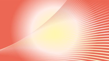 İnce çizgilerle soyut kırmızı zemin. Parlak sarı güneş. Maviden beyaza geçiş. Minimalist tarzda. Siteyi, duvar kağıdını, broşür tasarımını, broşürleri. Vektör illüstrasyonu