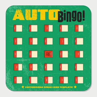 retro bingo kartı şablonu windows kayar. Vintage oyun kartı tasarımı