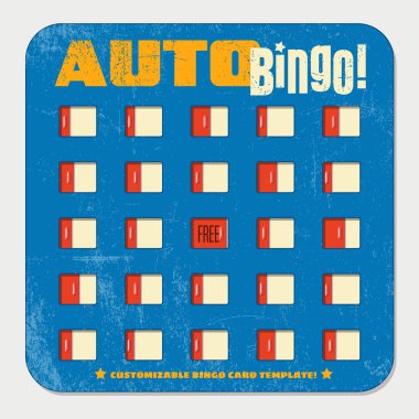 retro bingo kartı şablonu windows kayar. Vintage oyun kartı tasarımı
