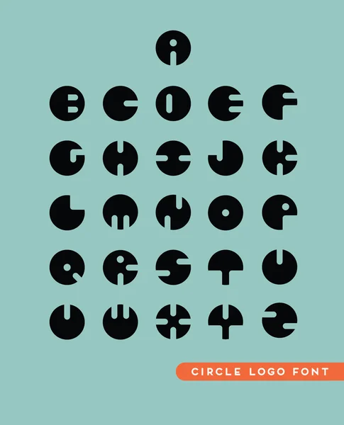 Logotipos abstractos de letras circulares — Vector de stock