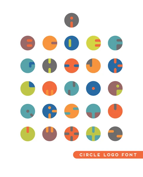 Logotipos abstractos de letras circulares — Vector de stock