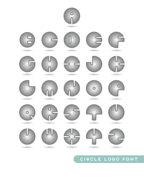 Logótipos de letras circulares abstratas — Vetor de Stock