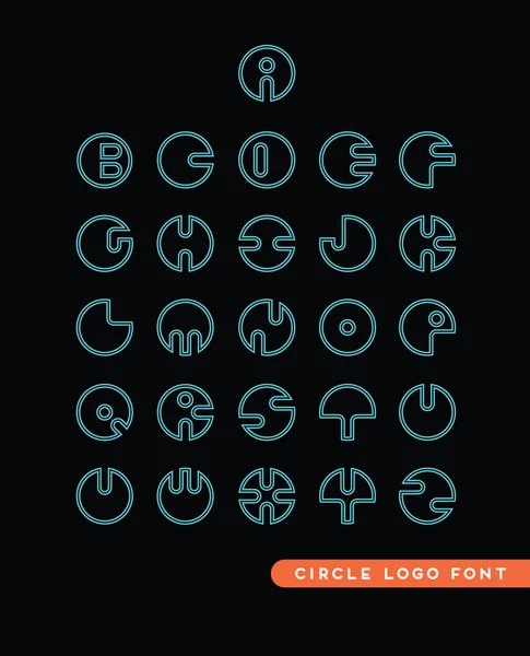Logos lettre circulaire abstraite — Image vectorielle