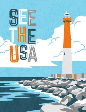 Güneybatı Amerika 'nın geçmişe yolculuk poster tasarımı. Poster, afiş, seyahat etiketi için. Vektör illüstrasyonu.