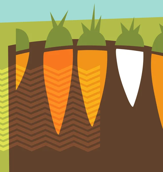 Illustration abstraite du collage des carottes — Image vectorielle
