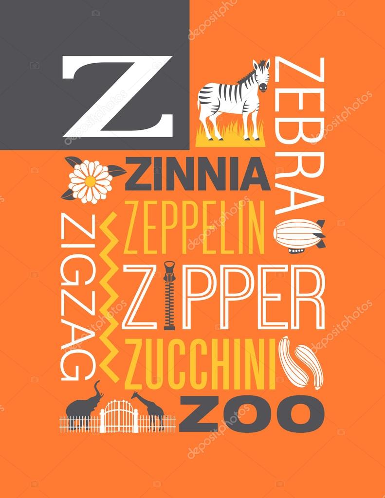 letter z zebra design