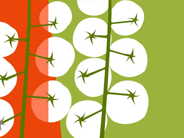 Légumes abstraits. tomates cerises. collage vectoriel de conception graphique — Image vectorielle