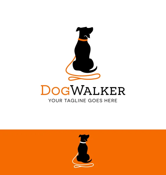 Logo design for dog walking, training or dog related business — Stock Vector