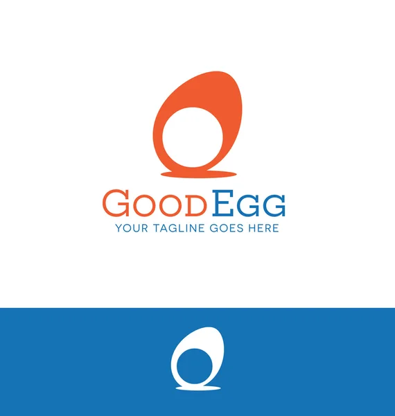 Concetto di design del logo vettoriale dell'uovo astratto — Vettoriale Stock