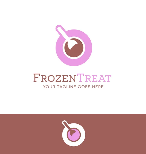 Diseño de logotipos vectoriales para helados o negocios relacionados con alimentos — Archivo Imágenes Vectoriales
