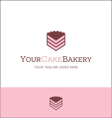 piece of cake logo for bakery or catering business clipart