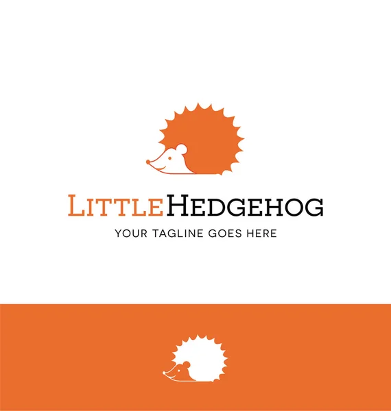 Cute hedgehog logo for creative business, shop or website — Stock Vector