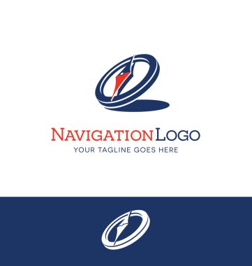 stilize pusula logo kavramı bir iş veya Web sitesi için