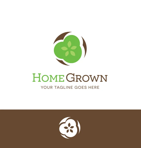 Abstraktní zeleniny logo pro potraviny nebo zemědělské podnikání, webové stránky — Stockový vektor