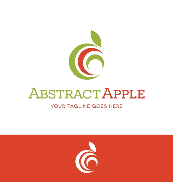 Logotipo abstrato da maçã para negócios relacionados à alimentação ou nutrição, site — Vetor de Stock
