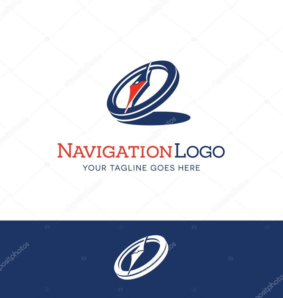 stylized compass logo concept for a business or website